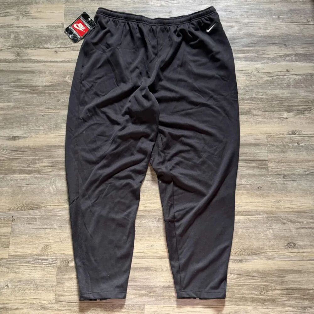 Vintage 1990s Nike Team Sports Black Track Pants Size 3XL NWT